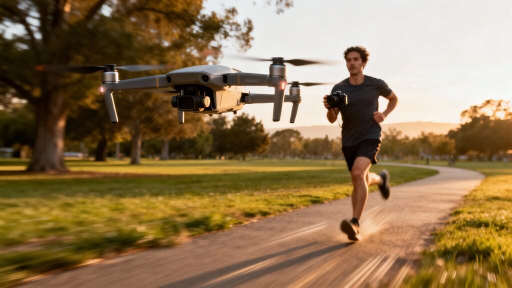 Drone qui te suit : guide complet pour filmer en mouvement sans aucun texte