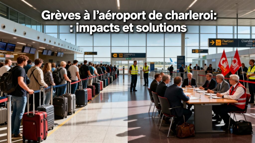 Grèves à l'aéroport de charleroi : impacts et solutions avec texte