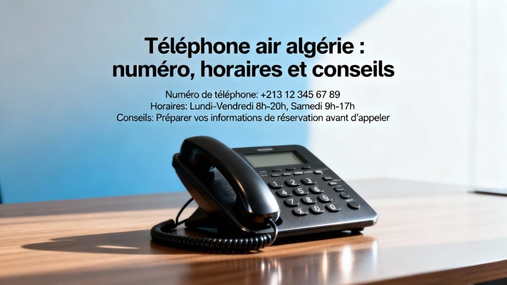 Téléphone air algérie : numéro, horaires et conseils avec texte