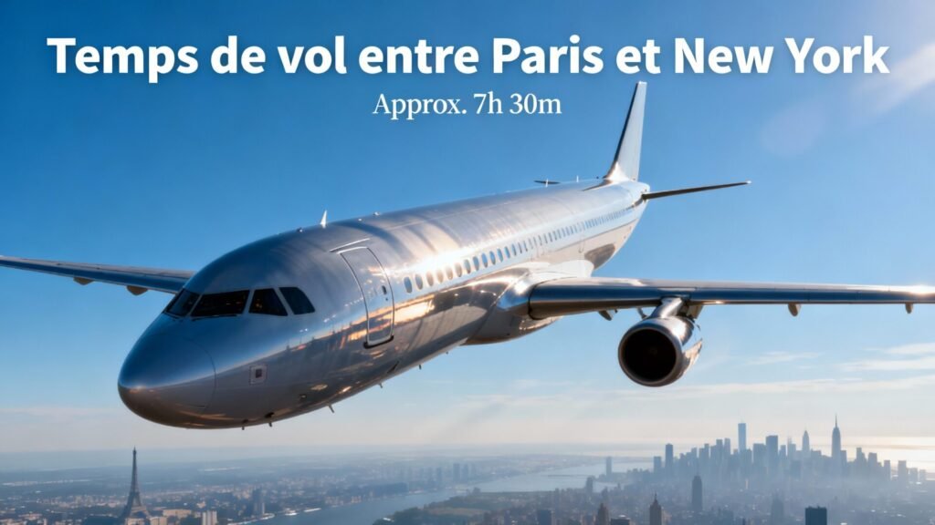 Temps de vol entre paris et new york avec texte