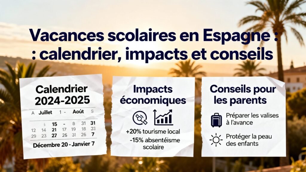 Vacances scolaires en Espagne : calendrier, impacts et conseils avec texte