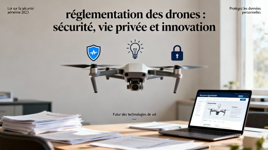 Réglementation des drones : sécurité, vie privée et innovation avec texte